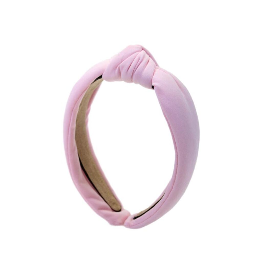 Designer Womens Blush Pink Woven Cotton Knotted Headband
